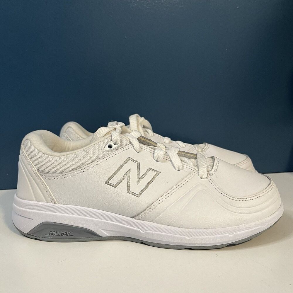 NEW BALANCE 813 2E SNEAKERS ROLLBAR WHITE LEATHER WALKING ATHLETIC SHOES 6 WOMEN